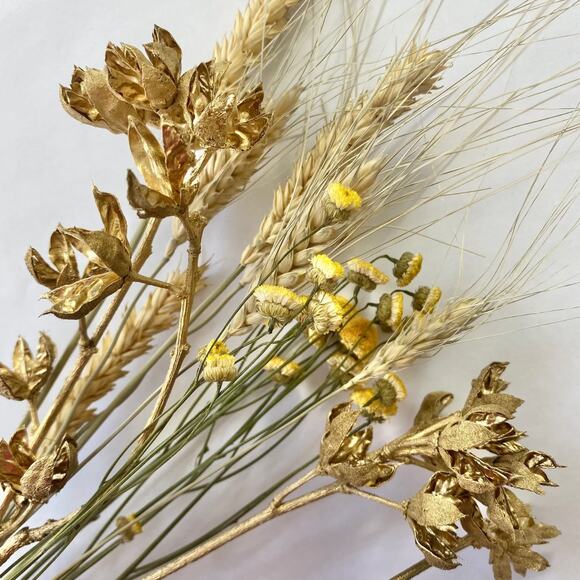 Gold and Yellow Mixed Bouquet | Dried Flower Arrangement - Picture 7 of 7